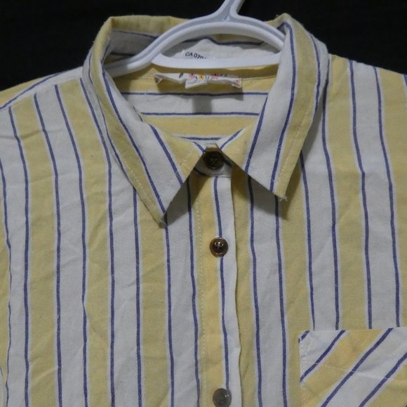 PINK ROSE striped button up shirt, small - Picture 4 of 11